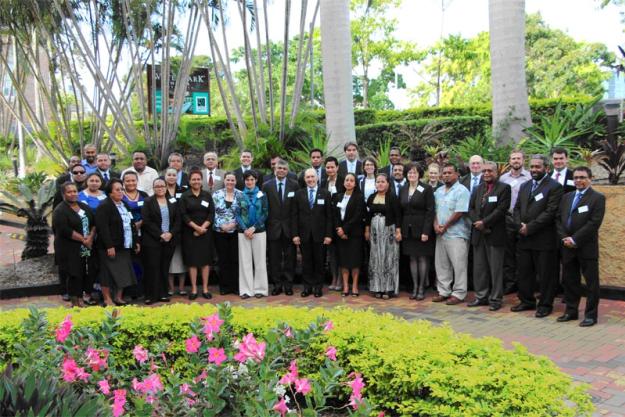 Participants at a Sub-regional National Capacity Evaluation and Training Workshop for Personnel of National Authorities of States Parties held in Australia.