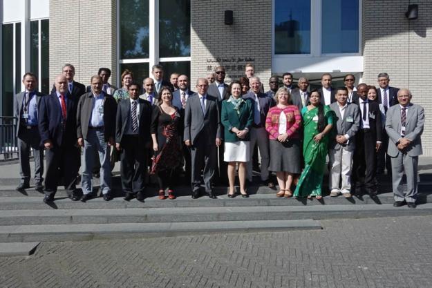 OPCW staff and participants at a workshop on Article XI of the Chemical Weapons Convention, which was held at its headquarters in The Hague from 11 to 13 June 2014.