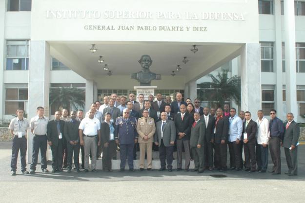 Participants at the Basic Regional Course for Specialists on Responding to Chemical Warfare Agents and Toxic Industrial Chemicals (TICs), which was held in Santo Domingo in March 2015.