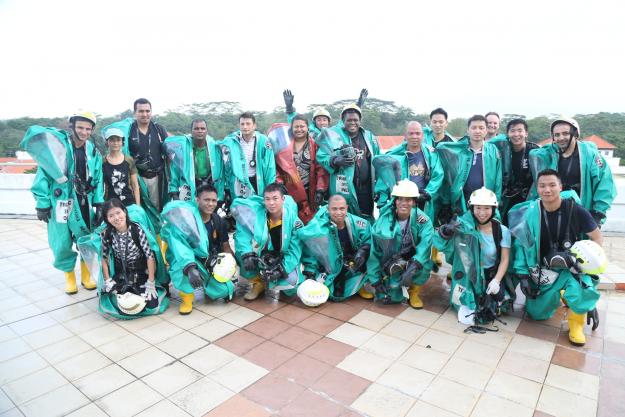 Participants at the The Fourth Regional Training Course on Emergency Response to Chemical Incidents for Asian States Parties, which was held in Singapore from 9 - 12 March 2015.