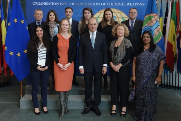 Delegation of Members of the European Parliament with the Director-General and senior OPCW officials.