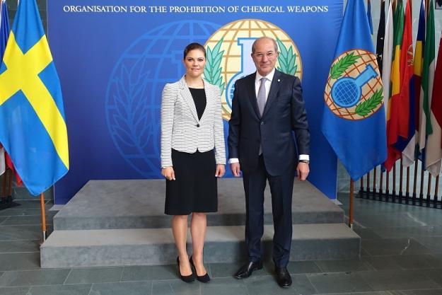 H.R.H. Crown Princess Victoria of Sweden with the Director-General, Ambassador Ahmet Üzümcü