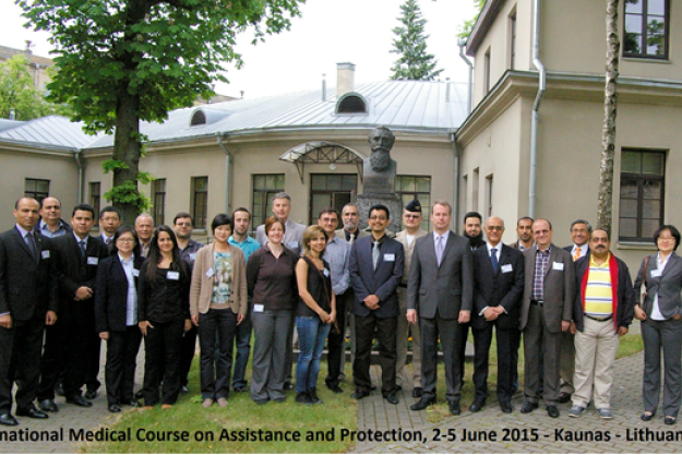 Participants at a Course on Medical Aspects of Assistance and Protection against Chemical Weapons held in Lithuania.