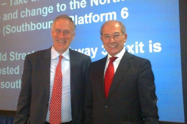 OPCW Director-General, Ambassador Ahmet Üzümcü (right), with the UK Defence Minister for Reserves, Mr Julian Brazier MP.