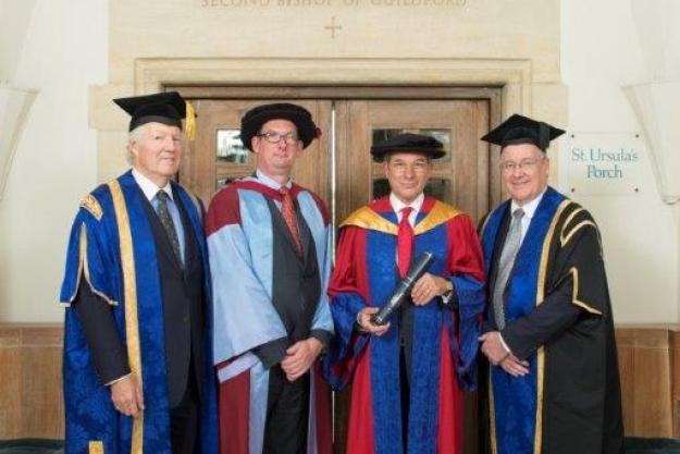 From left to right Mr Max Taylor, Professor Vince Emery, Director-General Ahmet Üzümcü and Professor Michael Kearney. Photo Credit: Paul Stead Photography