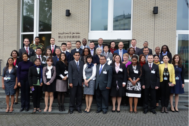 Participants at a Basic Course for National Authorities Involved in the Implementation of the Chemical Weapons Convention (CWC), which was held at OPCW Headquarters in The Hague from 14 to18 September 2015.