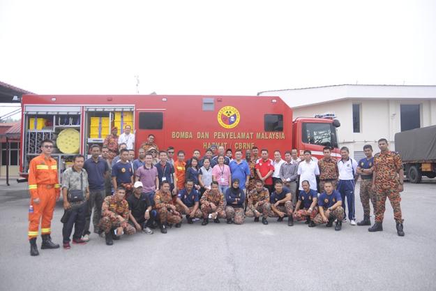 Participants at the First Assistance and Protection Training Course for Police First Responders held in Malaysia