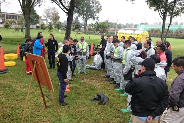 Participants at the Second Regional Exercise in Assistance and Protection for GRULAC States Parties held in Colombia