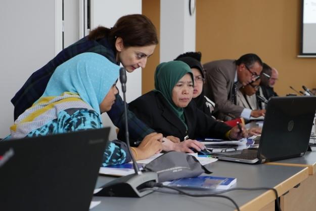 Representatives of custom training institutions from member states at the pilot training course on the transfer regime of the CWC, The Hague