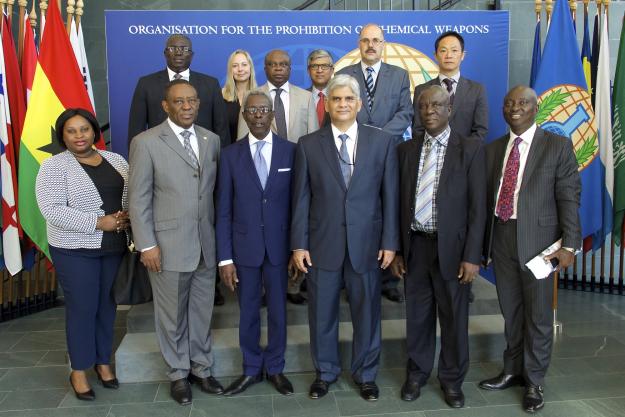 OPCW Deputy Director-General, Ambassador Hamid Ali Rao, with a delegation from the Parliamentary Select Committee on Foreign Affairs of the Republic of Ghana at the OPCW Headquarters in The Hague