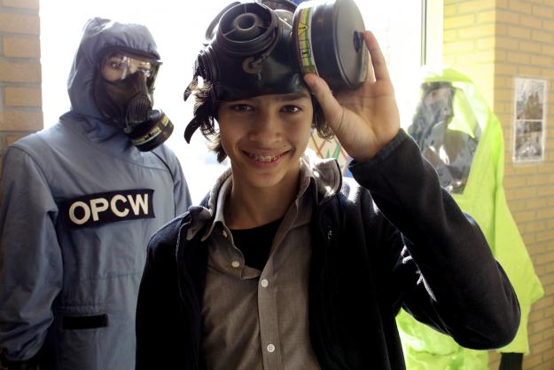 A participant at OPCW's Open Day in 2015.