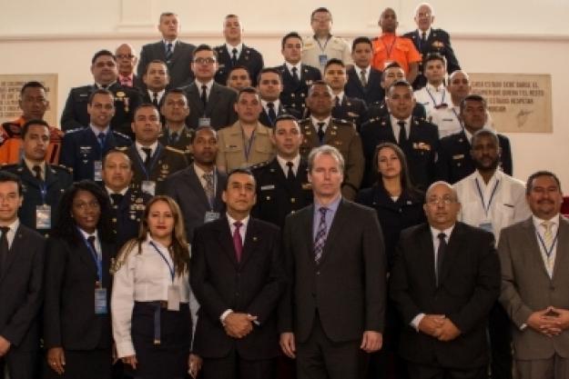 Participants of the first responders training program in Bogotá