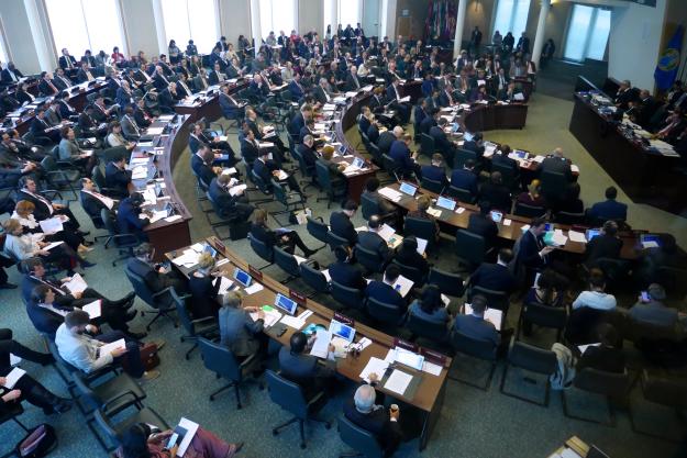 Delegates at the 84th Executive Council Session of the Organisation for the Prohibition of Chemical Weapons 