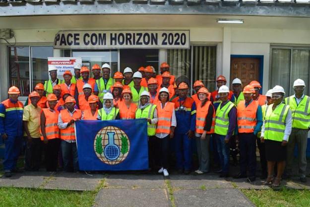 Chemical specialists at a regional chemical safety and security management workshop in Yaoundé, Republic of Cameroon.