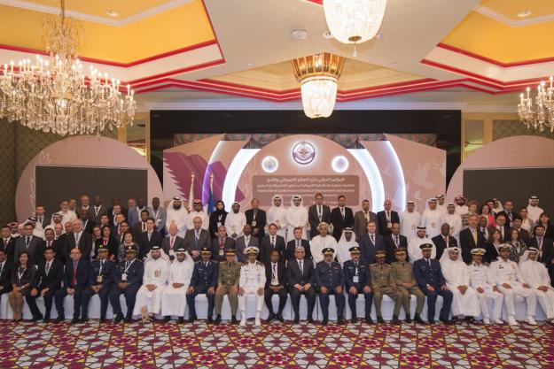 Deputy Director-General, Mr Hamid Ali Rao (front, centre) and participants at the International Conference on Chemical Disarmament and Security: The OPCW’s Contributions to Global Peace and Security, which was held in Doha, Qatar, from 10-11 April.