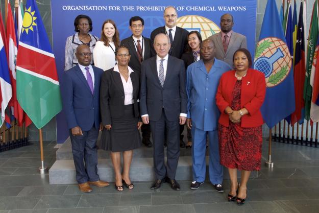 Delegation from Namibia taking part in OPCW’s Influential Visitors Programme (IVP) at OPCW Headquarters