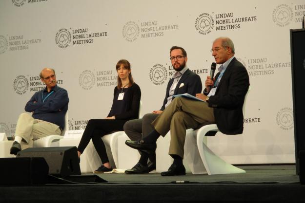 The Director-General of the OPCW taking part in a panel discussion at the Lindau Nobel Laureate Meeting