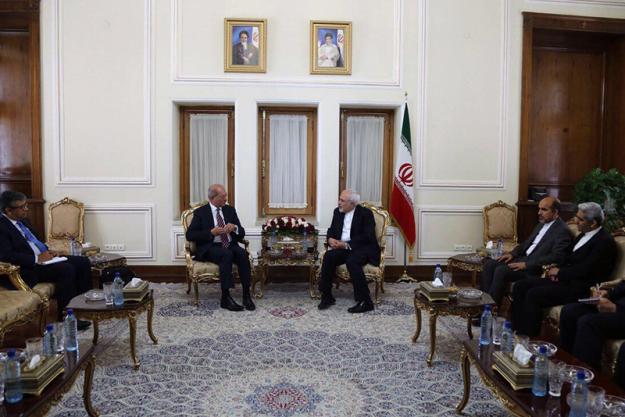 The Director-General of the OPCW during a meeting with Iran’s Minister of Foreign Affairs, H.E. Dr Javad Zarif