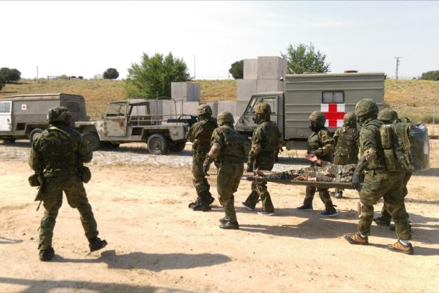 Participants at a emergency medical assistance training held in Madrid