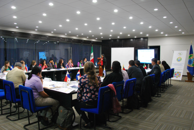 Chemistry professionals at a seminar on chemical safety and security management for chemical industry in Mexico