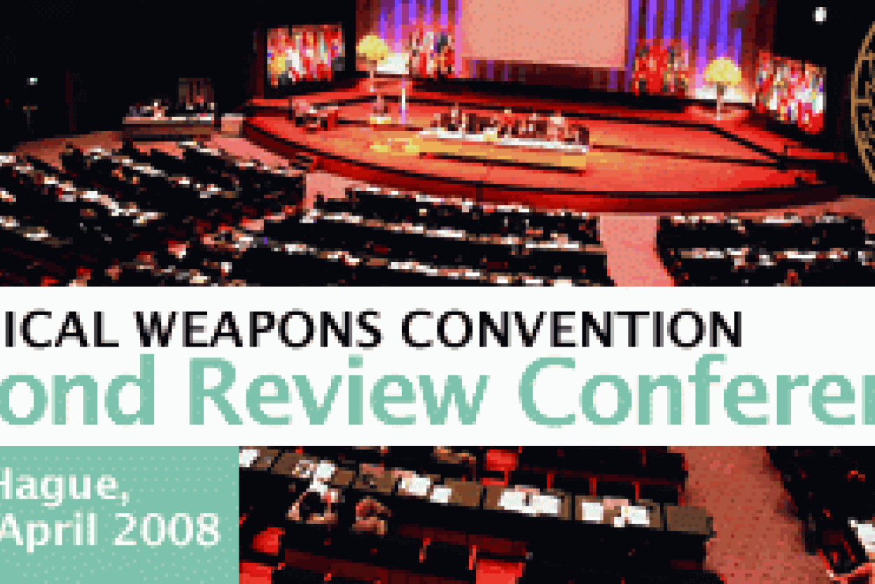 CWC Second Review Conference to be held in The Hague, 7-18 April 2008 ...