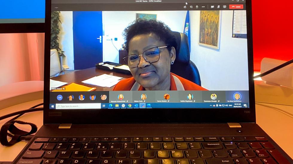 OPCW Deputy Director-General, H.E. Ambassador Odette Melono, during the IUPAC Global Women’s Breakfast to Support Diversity in Science.