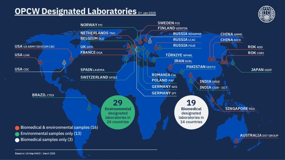 Map of Designated Laboratories