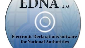 CD cover of the Electronic Declarations tool for National Authorities (EDNA)
