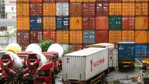 Hong Kong container terminal Hong Kong port (Photocapy image)