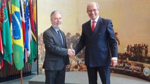 The Minister of External Relations of the Federative Republic of Brazil, H.E. Mr Antonio de Aguiar Patriota and OPCW Director-General, Ambassador Ahmet Üzümcü.