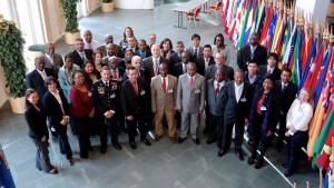 Attendees at the meeting of National Authorities held at OPCW Headquarters in The Hague in September 2013.