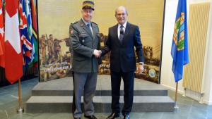 Director-General Ahmet Üzümcü (Right) with the Chief of the Armed Forces of Switzerland, Lieutenant General André Blattmann.