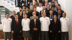 Participants at a basic course for specialists on responding to chemical warfare agents and toxic industrial chemicals (TICs), which was jointly organized with the OPCW and the National Authority of Chile.