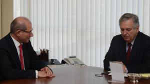 OPCW Director-General Ahmet Üzümcü (left), in a working meeting with the Brazilian Minister of Foreign Affairs, Ambassador Luiz Alberto Figueiredo Machado. Photo: Marcos Vinicius Bessa/AIG-MRE via Flickr
