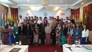 Participants at a three-day National Awareness Workshop and two-day mock industry inspection activity, which was held in Nay Pyi Taw and Yangon, Myanmar