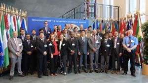 Participants at the International Training for National Authorities in Receiving CWC Inspections, which was held in The Hague from 9 to 12 September 2014.