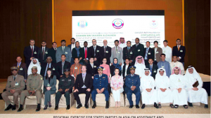 Participants at the Regional Exercise in Assistance and Protection for Asian States Parties, which was Held in Qatar from 8 to 10 December 2014.