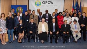 Participants at a Course on Assistance and Protection against chemical weapons held in Czech Republic.