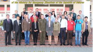 Participants at a Training for Russian-speaking First Responders to Incidents of Chemical Contamination held in Belarus.