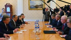 OPCW Director-General at a meeting with Russian Foreign Minister.