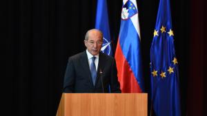 OPCW Director-General Ahmet Üzümcü addresses the NATO Conference on Weapons of Mass Destruction (WMD) Arms Control, Disarmament and Non-Proliferation on 9 May 2016.