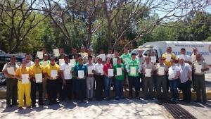 Participants at a sub-regional exercise on response to chemical warfare agents and incidents with toxic industrial chemicals, which was held from 16 to 20 May in Guadalajara, Mexico.  