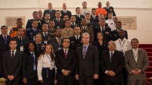 Participants of the first responders training program in Bogotá