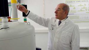 OPCW Director-General Ahmet Üzümcü at the inauguration of the new Nuclear Magnetic Resonance (NMR) Spectrometer at the OPCW Laboratory in Rijswijk.