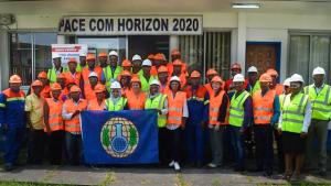 Chemical specialists at a regional chemical safety and security management workshop in Yaoundé, Republic of Cameroon.