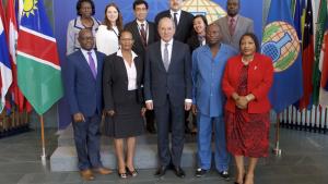 Delegation from Namibia taking part in OPCW’s Influential Visitors Programme (IVP) at OPCW Headquarters