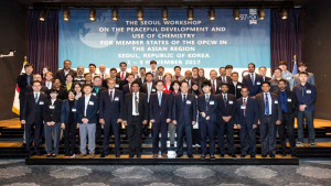 Participants at OPCW's Sixth Workshop on Peaceful Development and Use of Chemistry in Seoul, Republic of Korea