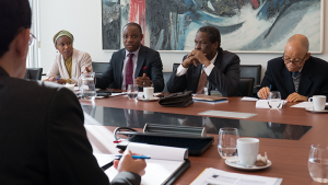 A delegation from Nigeria during a visit to OPCW Headquarters in The Hague