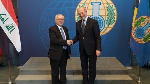 The Director-General of the Organisation for the Prohibition of Chemical Weapons (OPCW), Ambassador Ahmet Üzümcü presented to the Minister of Higher Education and Scientific Research of Iraq a certificate recognising the Iraqi Government’s complete destruction of its chemical weapons remnants.