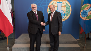 The Minister of Foreign Affairs of the Republic of Poland, H.E. Mr. Witold Waszczykowski, meeting with the Director-General of the Organisation for the Prohibition of Chemical Weapons (OPCW), Ambassador Ahmet Üzümcü